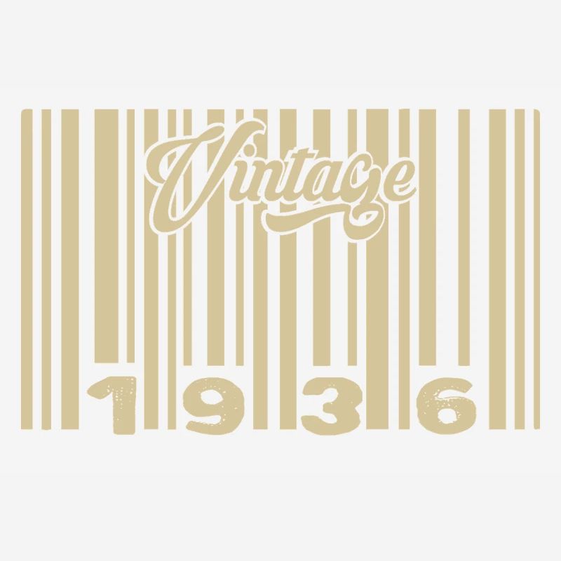 vintage 1936 Code barre 1936: Année 2025.