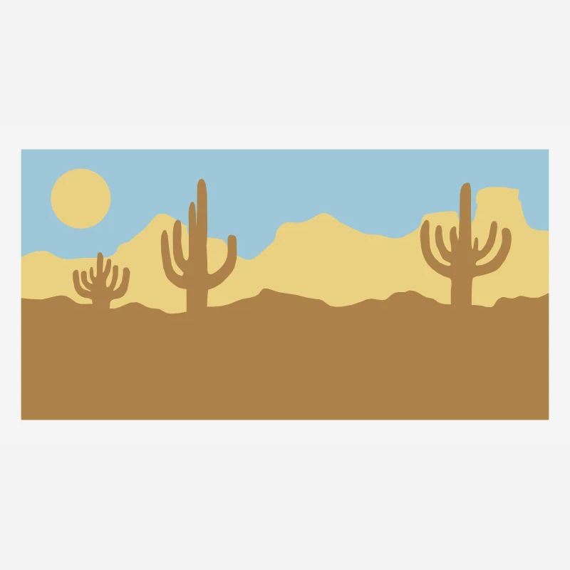 Wüste Landschaft Silhouette Skyline