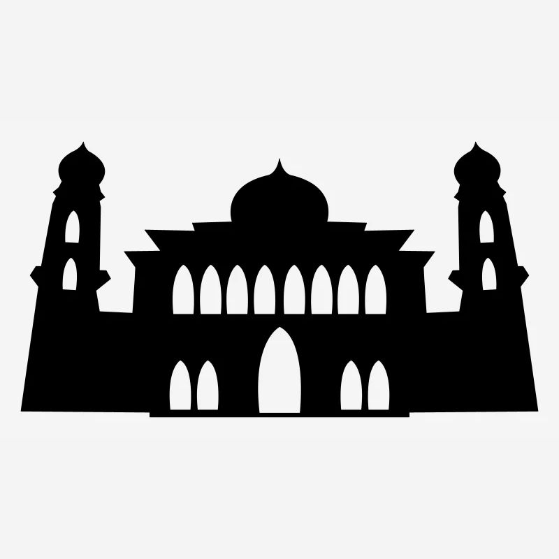 mosquée, silhouette
