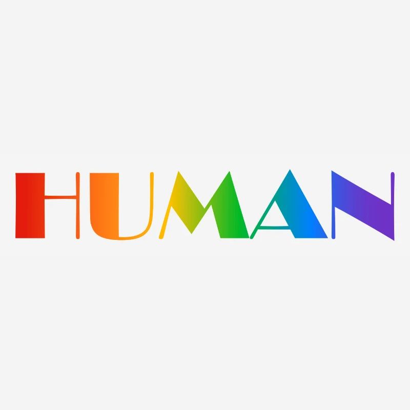 Human rainbow text LGBTQ pride