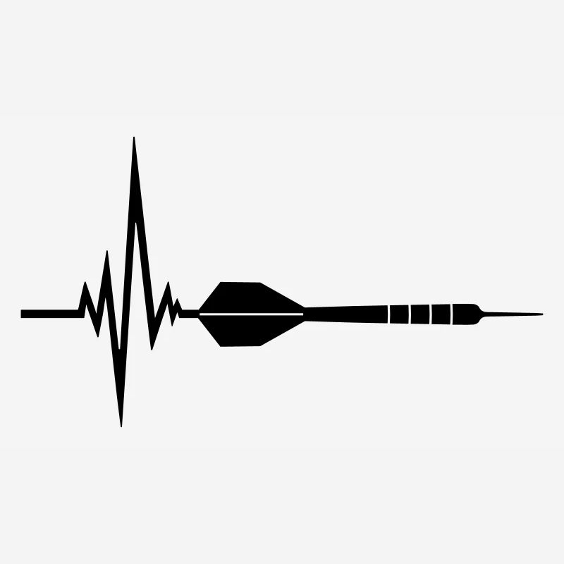 heart beat pulse frequency logo text play darts v