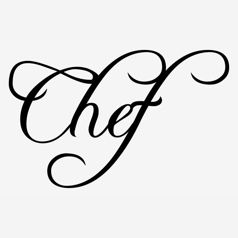 Chef Chef Cap Logo Text -starred chef