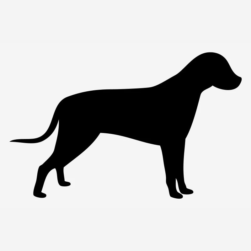 conception d'impression de silhouette de chien