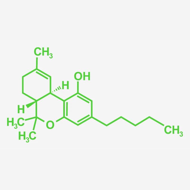 Tetrahydrocannabinol THC molécule