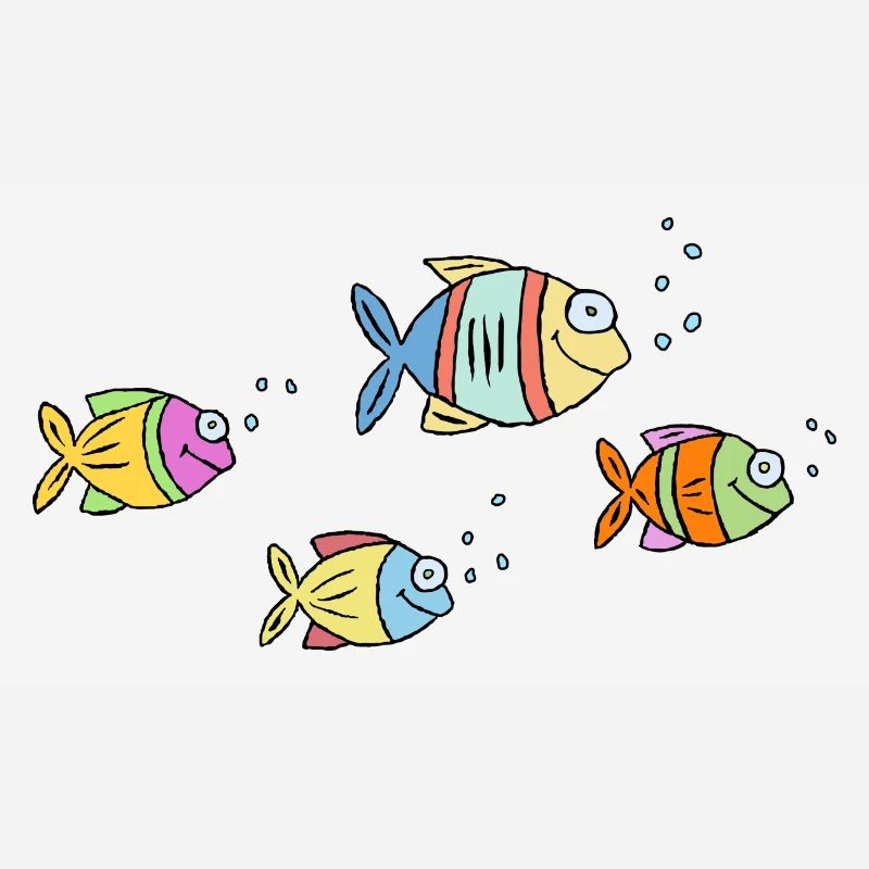 Poisson Cichlide Eau Mer Graffiti Dessin
