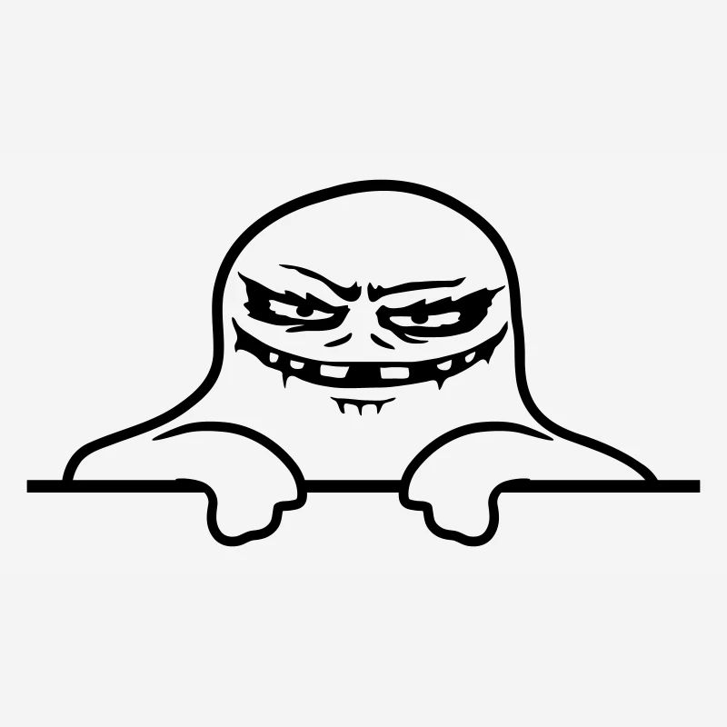 Geist Comic Mauer Monster