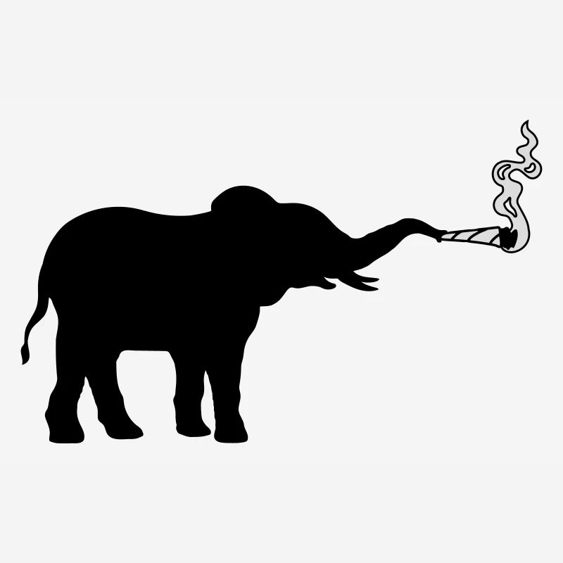 Fumer l’herbe à joint d’éléphant