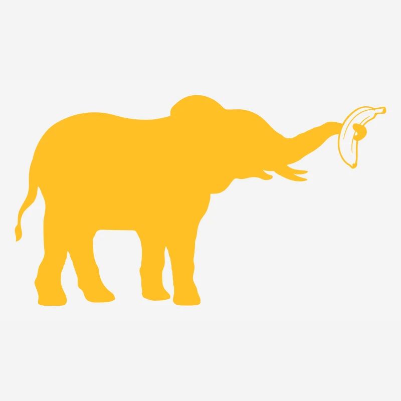 Banane Elefant Silhouette Obst