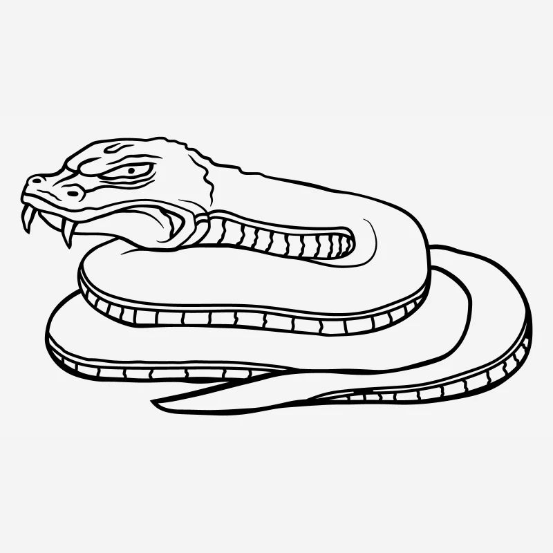 Dangerous evil snake design