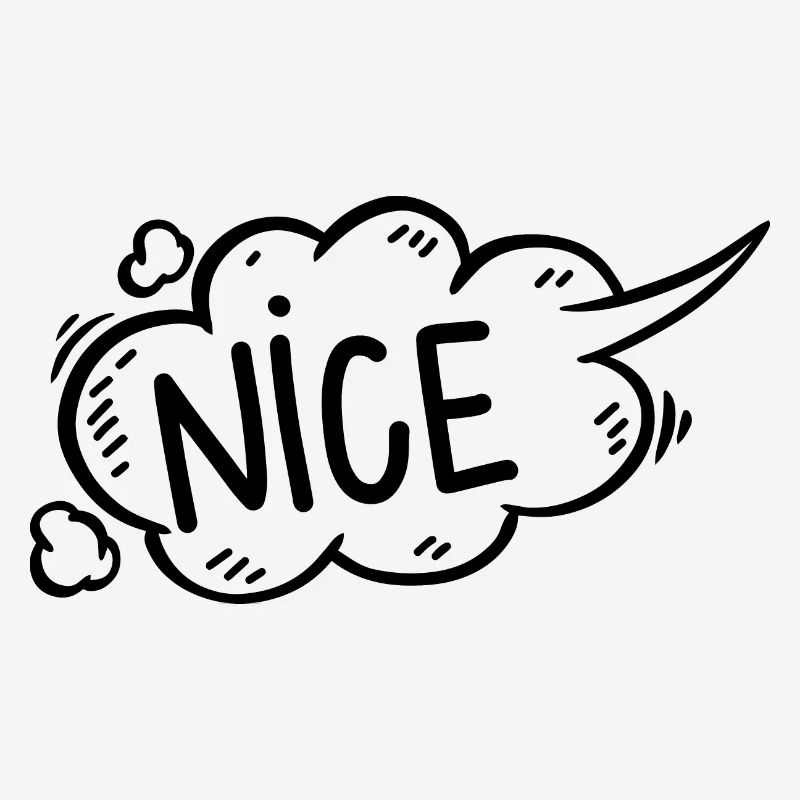 Speech bubble nice comic