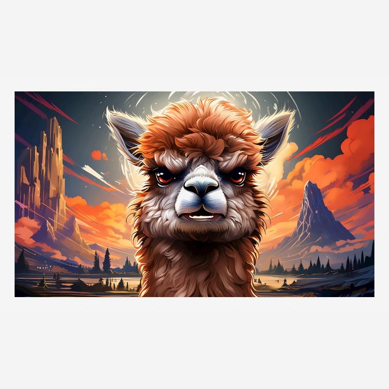 Cute grumpy grouchy animals - alpaca