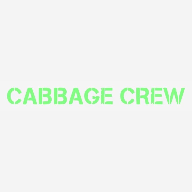 Cabbage Crew Lettrage Vegan