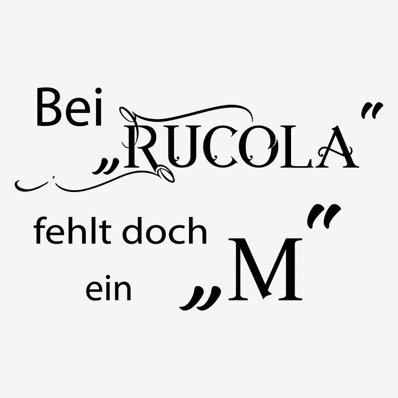 Bei Rucola fehlt doch ein "M"