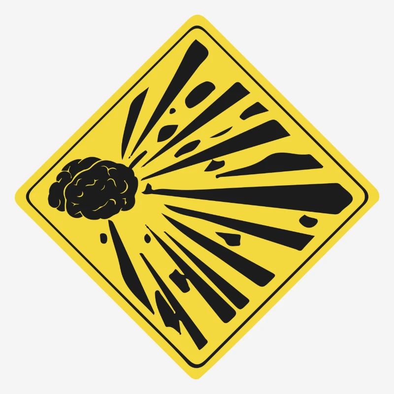 Mind Explosion Brain Brain Icon Icon Warning