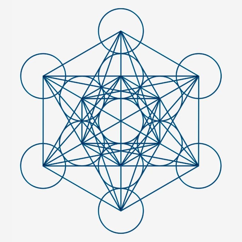 Le cube de Metatron - bleu