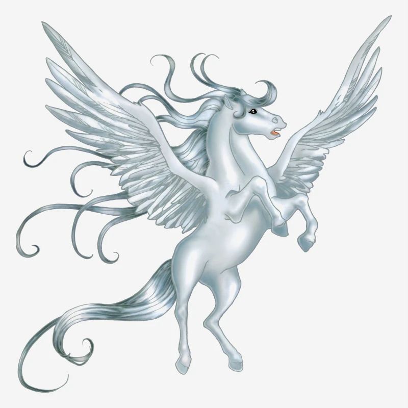 Pegasus aux ailes déployées