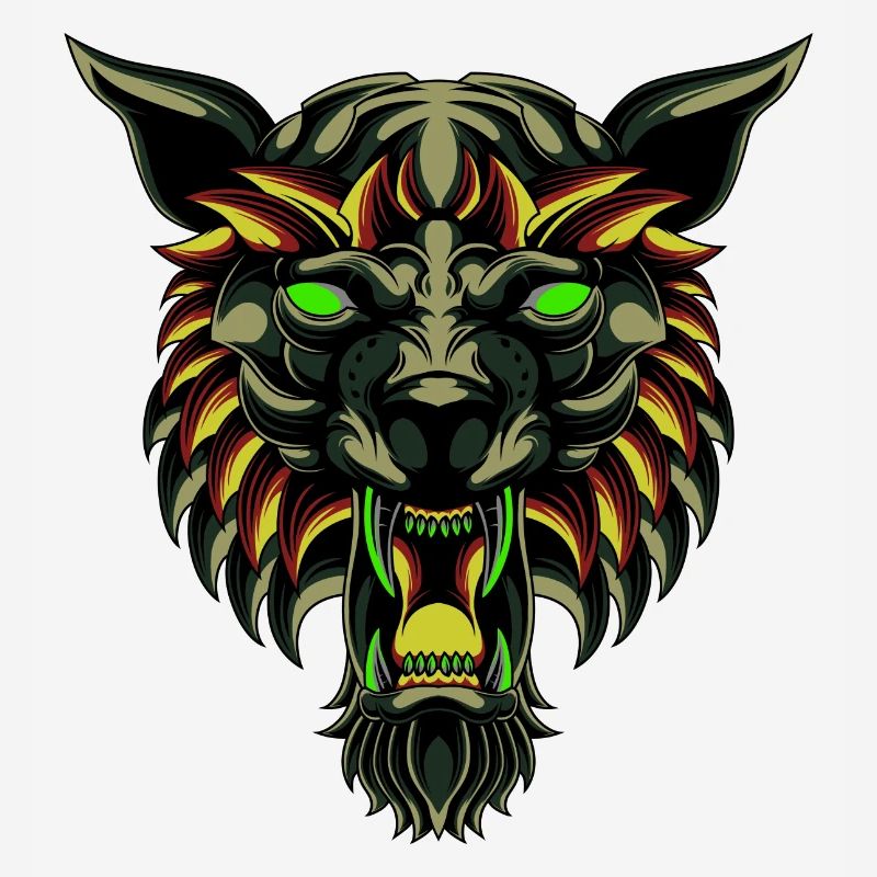 Wolf Tshirt, Wolf Liebhaber Tshirt Werwolf