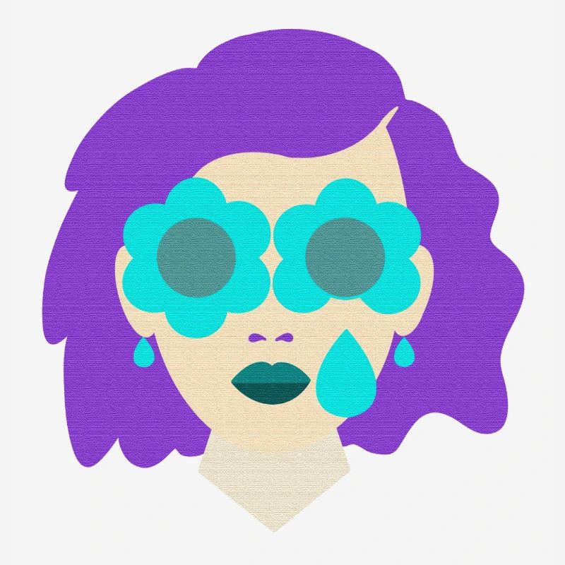 Mrs. Tear Flowers vintage graphic