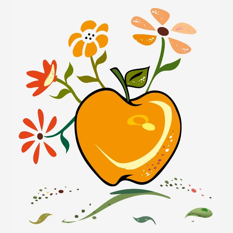 Pomme, Salutation des fleurs