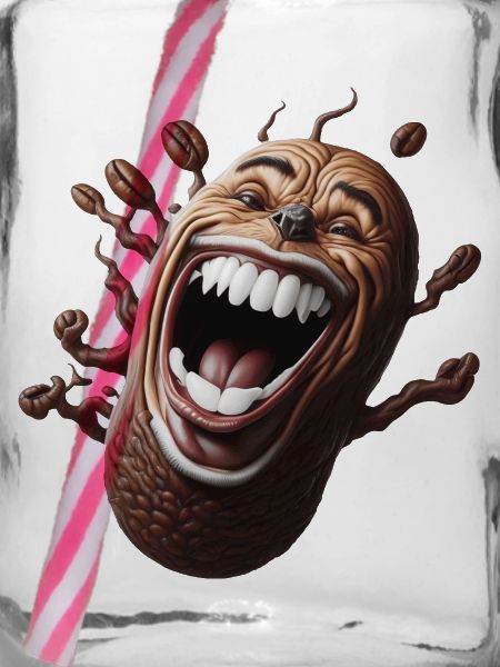 Glückliche Kaffeebohne