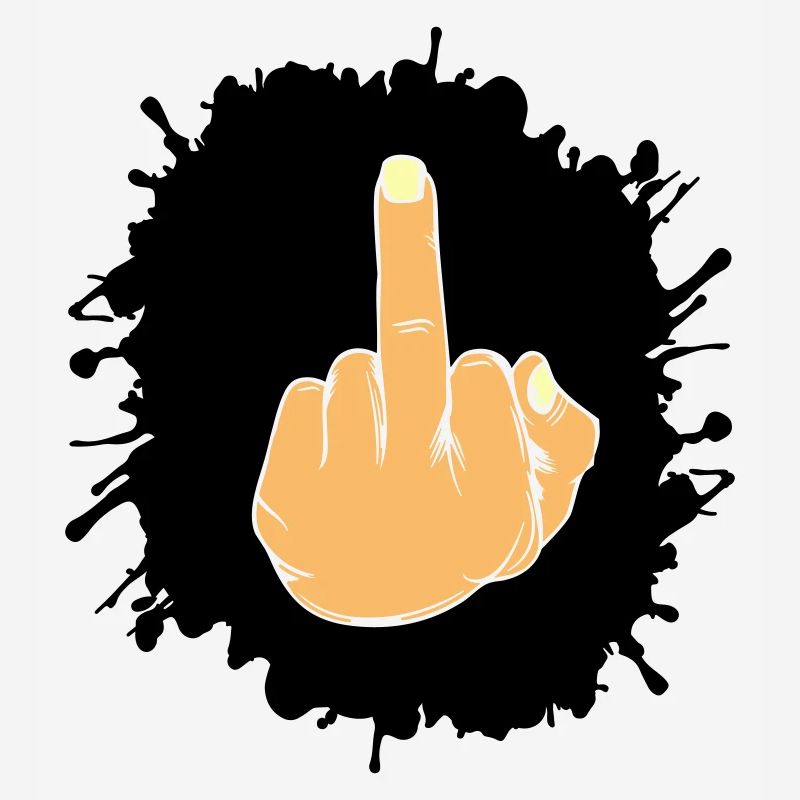 Doigt d’honneur éclaboussé