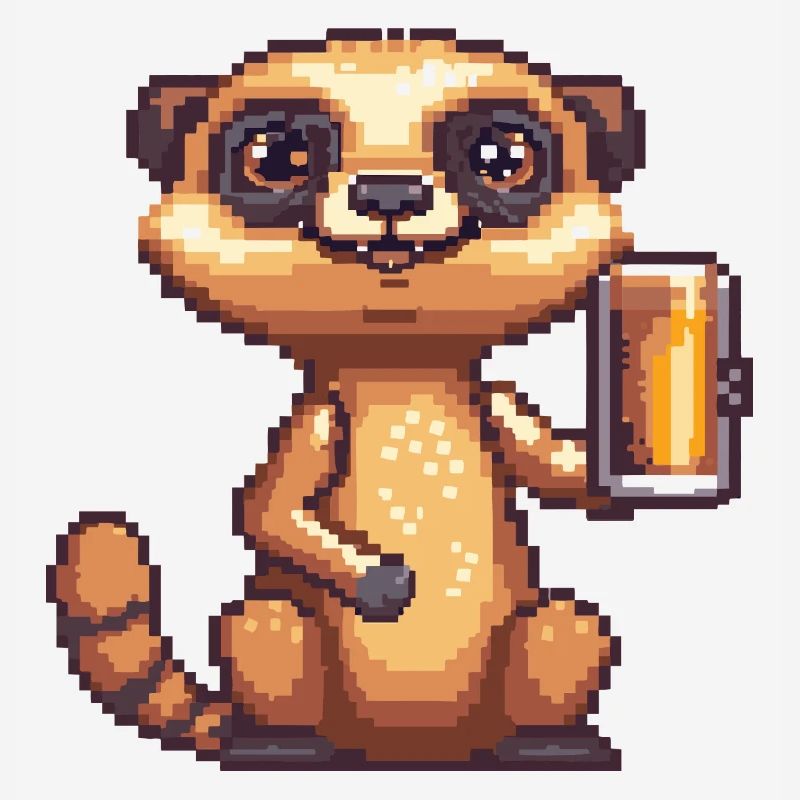 Suricate Bière Pixel