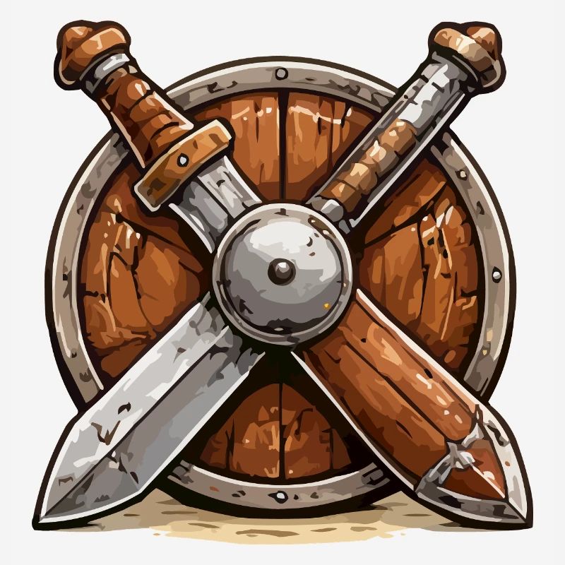 Bouclier et Épées Viking