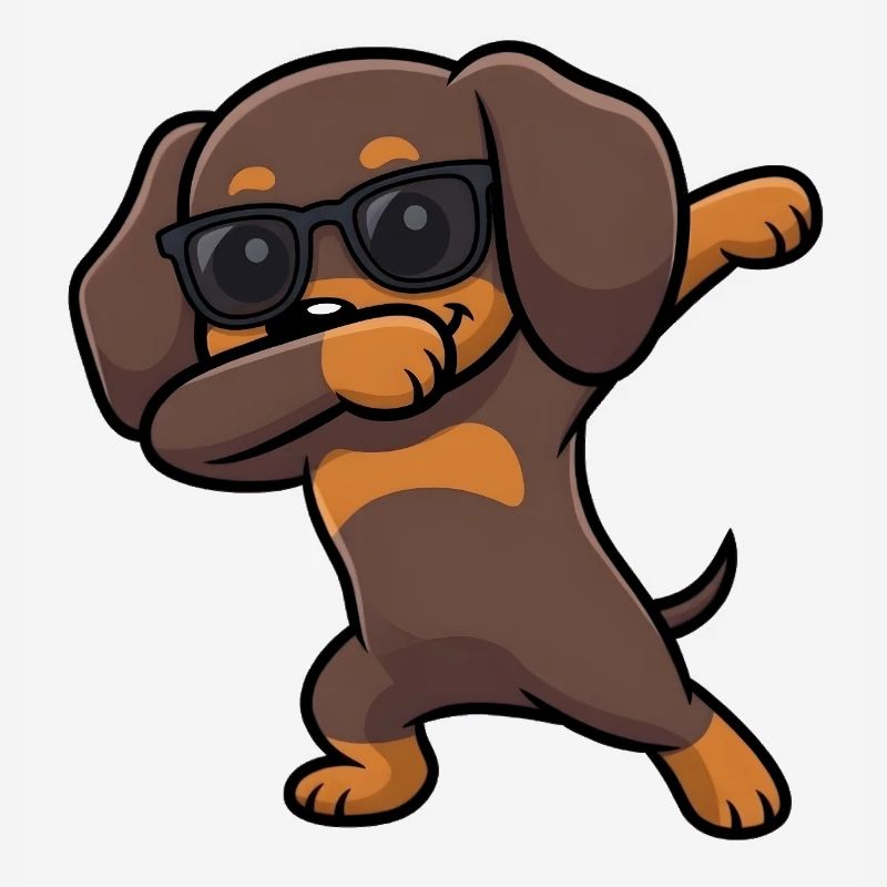 Dabbing Dackel alias Teckel