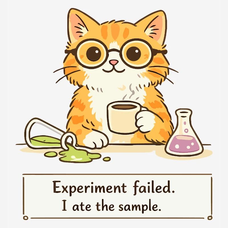 Scientist Cat. Experiment Failed. I Ate the Sample