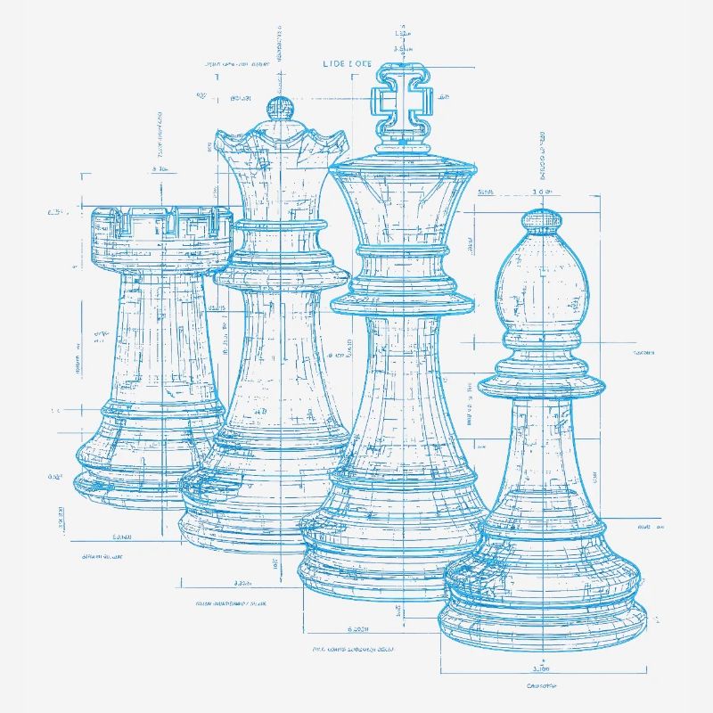 Chess Blueprint for Men Gift