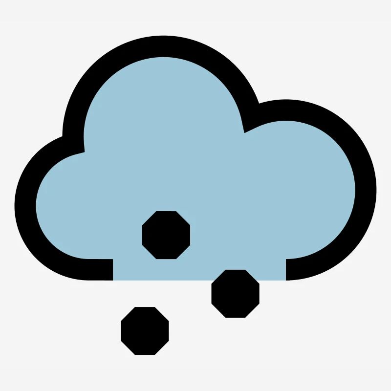 Wetter Symbol oder Icon Schnee und Graupel