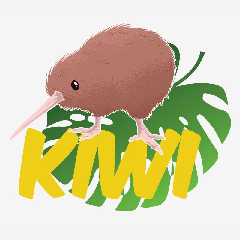 Kiwi on a leaf