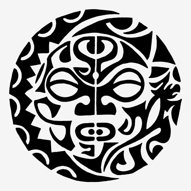 Schwarzer polynesischer Todeskopf