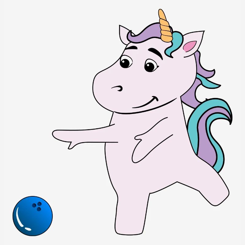 Licorne joue au bowling