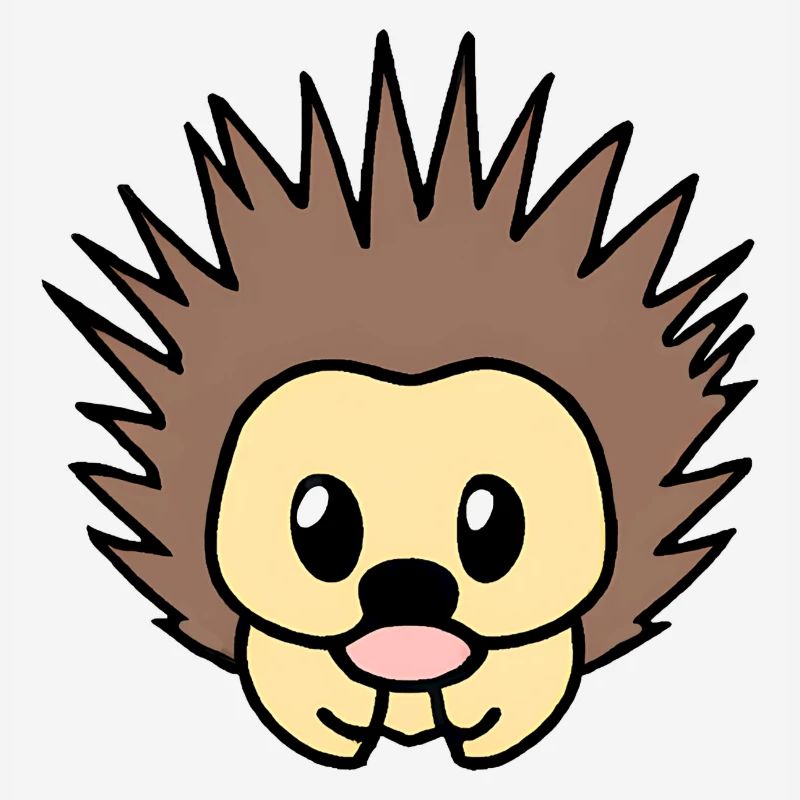 Hérisson kawaii ébouriffé