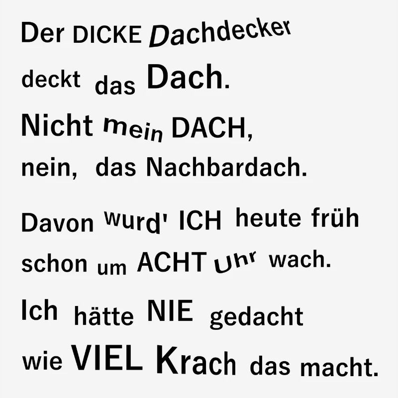 Der dicke Dachdecker deckt das Dach