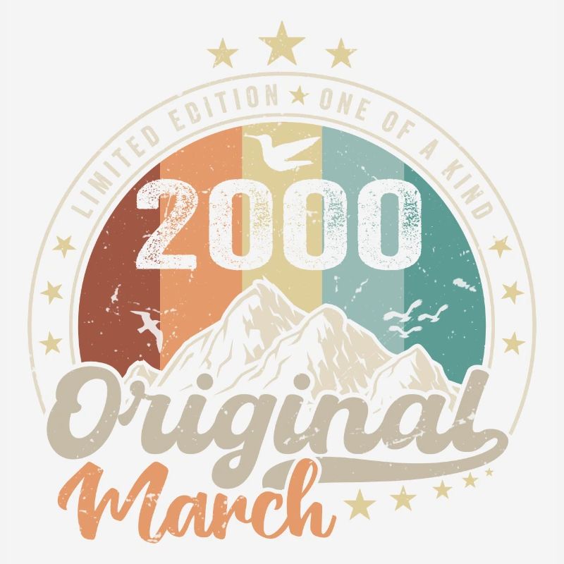 Cadeau D'anniversaire Nées En Mars 2000 Retro 2000