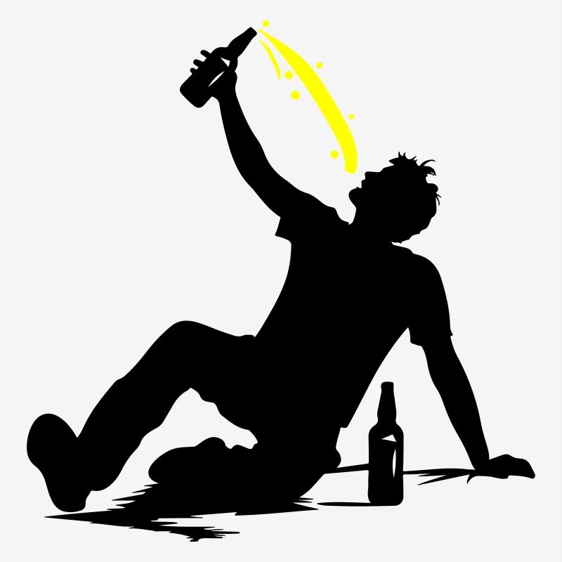 Drinking Bier Silhouette
