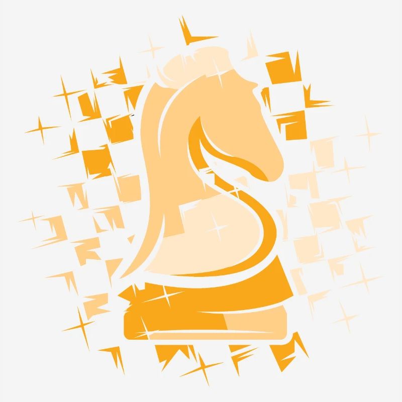 Chess Knight Colors Chess Pattern Illustration