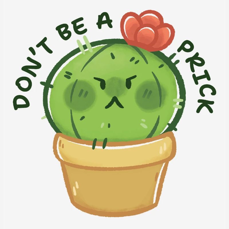 Grumpy Cactus with Message