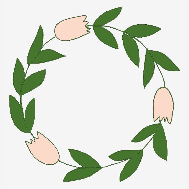Couronne de fleurs élégante avec des fleurs délicates
