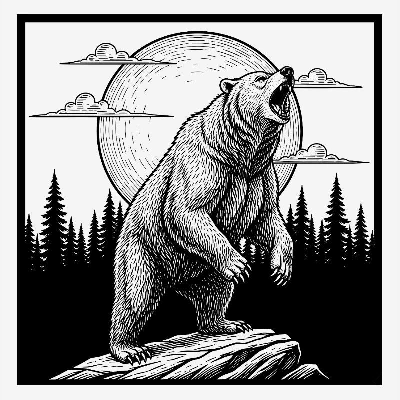 Bear in the moonlight