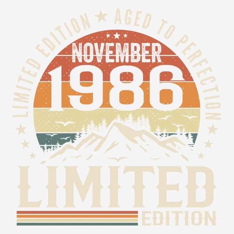 November 1986 Einzigartiger Retro-Geburtstag