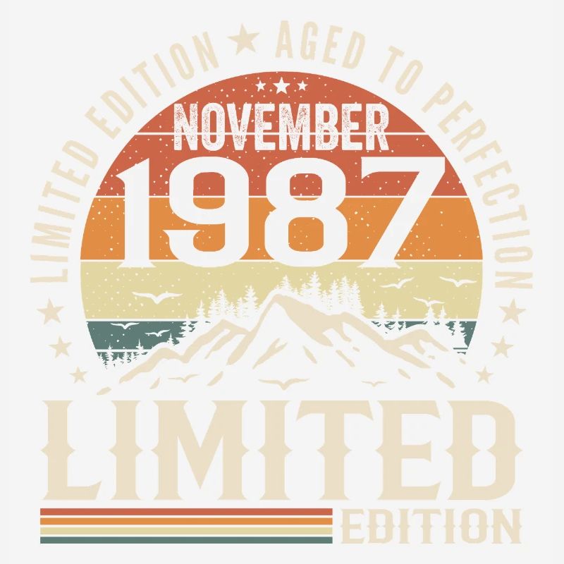 November 1987 Einzigartiger Retro-Geburtstag