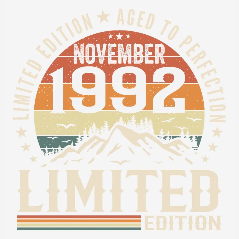 November 1992 Einzigartiger Retro-Geburtstag