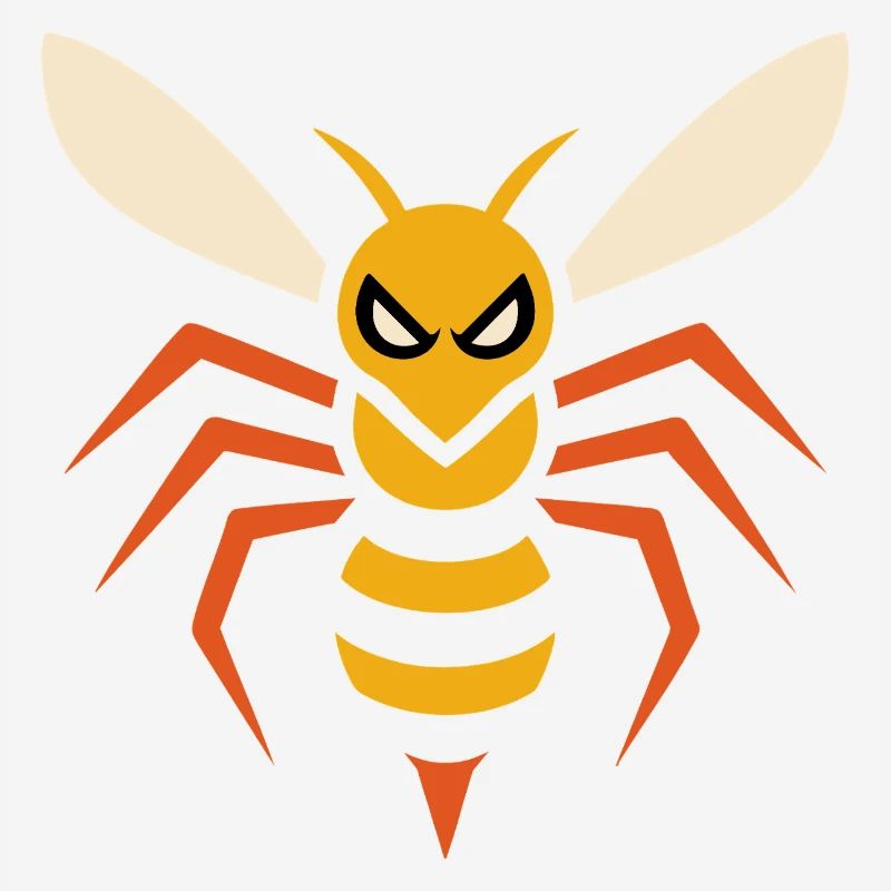 Angry Hornet – angular insect graphic