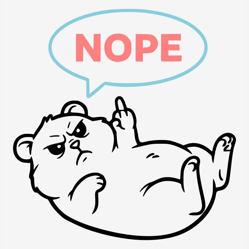 Hamster Nope Comic Speech Bubble