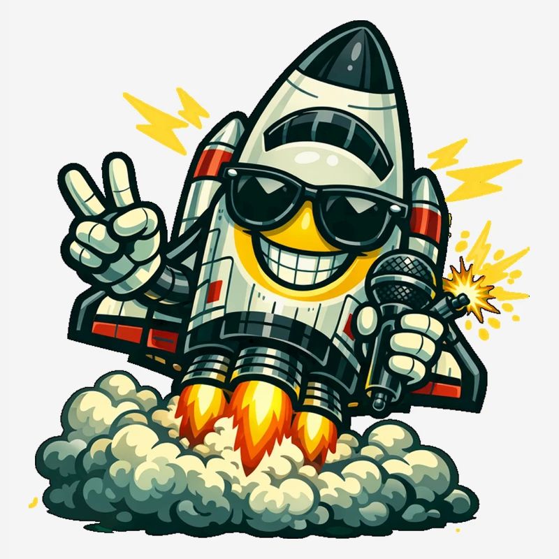 Space Rocket Duck mit Mikrofon