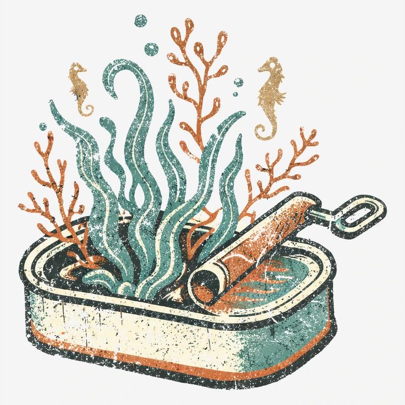 Seaweed Scroll Pan Art