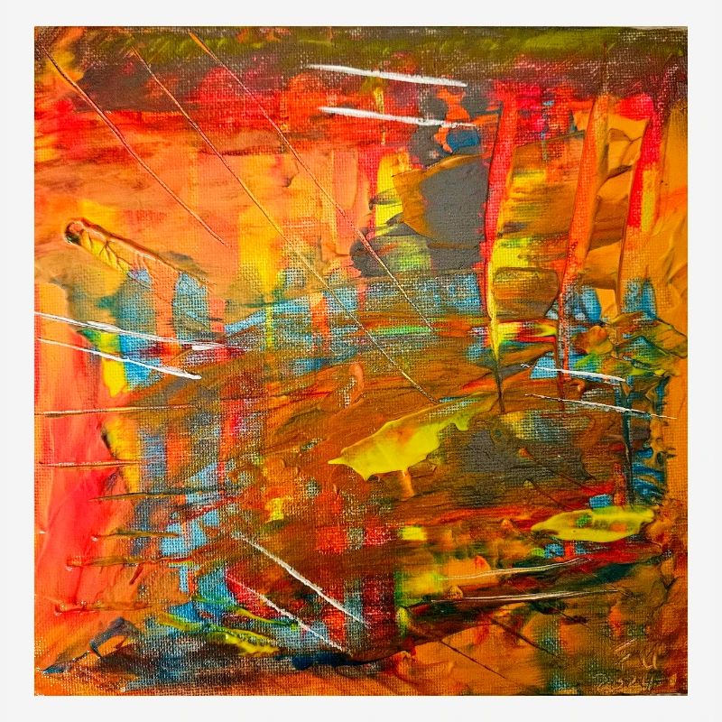 Fire-colored abstract image